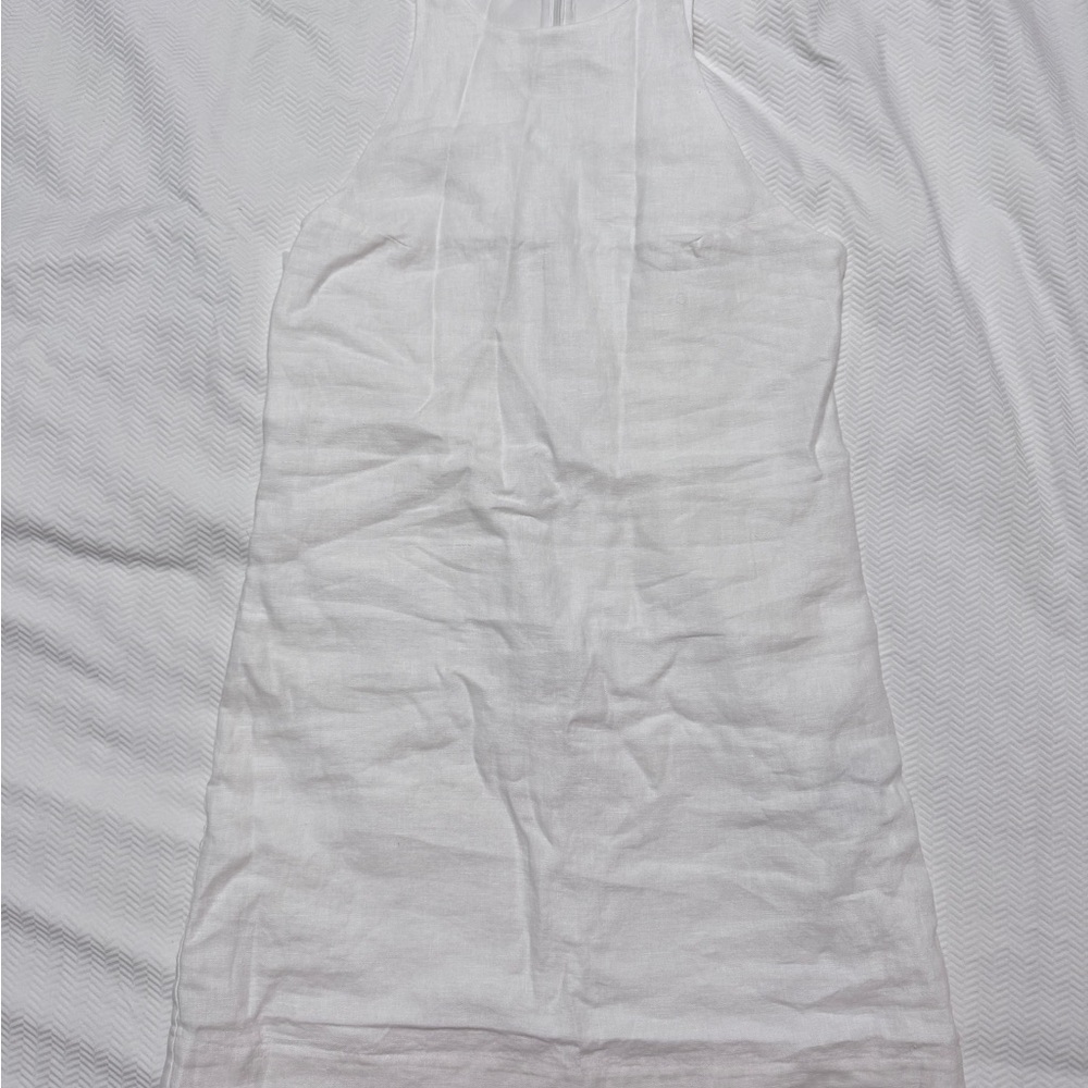 NWT & Other Stories White Linen Dress Halter Neck in sz.. 4 - Picture 3 of 12